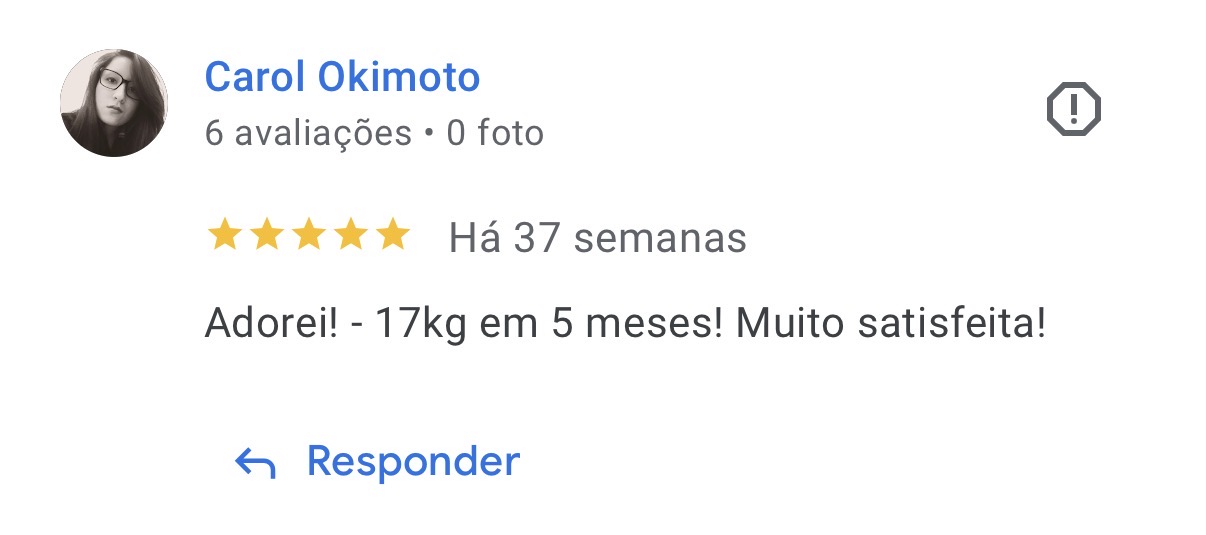 Avaliação de Carol Okimoto sobre o Dr. Gustavo Denuncio no Google