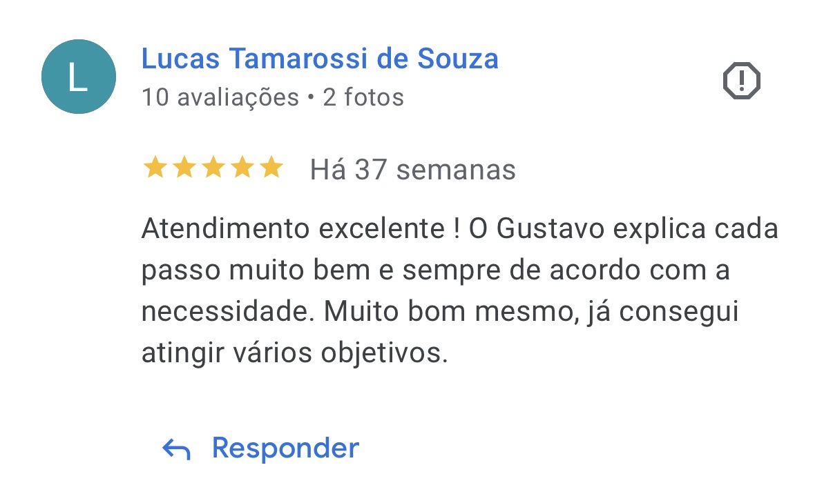 Avaliação de Lucas Tamarossi de Souza sobre o Dr. Gustavo Denuncio no Google